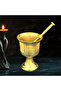 Brass Arabic Hawan Spices Crasher Pot 8 Inches Tall(H:8"W:6"Weight:3.200Kg)