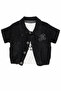 Baby Boy Black White Blue Denim Jacket and Shorts 3-Piece Set - 3