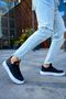 Lace-Up Men's Sports Shoes Black - 3
