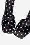 Black Satin Polka Dot Papi Women's Slippers with 8 cm Heel, Suitable for Daily Use - 4