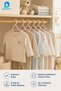 Baby Hanger 6-Piece Plastic Baby and Children's Clothes Hanger In-Cabinet Clothing Organizer - 5