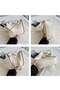 Women's PU Leather Shoulder Bag, Ladies Large Capacity Side Bag Carry Bag, Daily Commuter/Banquet/Party/Campus Handbag Tote Bags Clutch Bag Phone Bag Beach Bag for Girls/College Students(White - 3