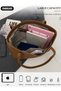 Women's Shoulder Tote Bag Faux Leather Handbag for Women Large Capacity Messenger Bag - 5