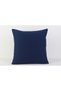 Navy Blue Textured Decorative Throw Pillow Cover with Hidden Zipper Modern 45X45 cm