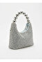 Women's Luxury Rhinestone Mini Handbag – Crystal Embellished with Beaded Handle & Detachable Chain - 2