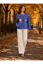 Indigo Color Maya Special Design Hand Knitted Motif Bohemian Jacket