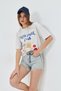 Unisex Oversized T-Shirt with Spaghetti Motif Print Black / White - 6