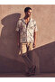 قميص رجالي من NEVAVM بتصميم Regular Fit Resort Yaka Patterned