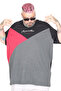 Mode XL Large Size T-Shirt Bis New Bıe 26127 Black - 4