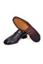 Black Color Laceless Genuine Leather Leather Sole Men's Shoes - 3