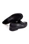 Black Color Laceless Genuine Leather Leather Sole Men's Shoes - 2