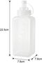 800ml Oil Dispenser Squeeze Bottle – Food-Safe PE Plastic with Fine-Tip Nozzle Tethered Cap - 4