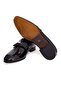 Black Color Laceless Genuine Leather Men's Shoes - 3