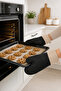 Heat Resistant Black Silicone Oven Glove 29X18 cm Non-Slip Single Pair Kitchen Glove - 3