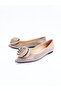 Women's Genuine Leather Ballerinas Mink Patent Leather - 4