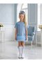 Girl's Blue Ruffle Dress (Including Buckle and Socks) 1922