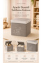 Teddy Bear Printed Lid-Off Closet Organizer Box - 30X30X30 cm Foldable Multi-Purpose Toy Box and Storage Box - 2