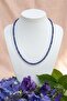 Lapis Lazuli Stone Faceted Cut Pendant – 3 mm – Stainless Steel - 2