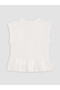 Ecru Printed Girls' Shorts Set - 3