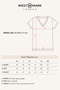 Women's Dark Blue Cotton / Elastane Blended Regular Fit V-Neck Short Sleeve T-Shirt Delaney - 6
