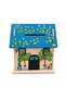 Hand Painted Wooden House Piggy Bank |   Decorative Wooden Money Box |   Flower and Tree Patterned Gift Piggy Bank - 2