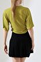 Women's Sandy Side Gathered Short Sleeve Blouse - 8