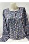 بلوزة للأمهات من القطن الممشط بطباعة زهور ورقية وأزرار كاملة الطول للصيف - 4
