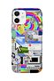 حافظة هاتف شفافة مطبوعة متوافقة مع هاتف iPhone 12 Mini |   مجموعة AeroGlass Mirage