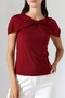 Women's Sandy Cape Detailed Short Sleeve Blouse - 5