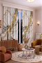 Modern Geometric Patterned Background Curtain 100 X 250 cm 1 Panel Decorative Digital Printed Premium Living Room Bedroom Window Curtain