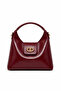 Celia Women's Zippered Hand and Shoulder Bag with Cross Strap, Burgundy
