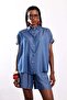 Blue Tensel Shirt Shorts Set 05311 - 5