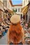 Women's Knitted Beret Summer Straw Beret Jute Look Handmade Stylish Daily Use Bohemian Style Hat French Beret - 3