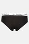 Women 3 Pieces Brand Logo Briefs, Black - 3