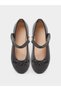 Girls Bow Detail Velcro Ballerina Shoes - 5