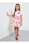 Girls Heart Mesh Print Casual Dress