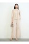 Cream Lace Inset Cotton Shirt and Pants Co-Ord Set - 2