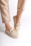 Lily Laceless Orthopedic Comfortable Sole Heart Patterned Women's Ballerina Shoes Ckt - Cream