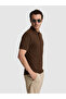 Brown Slim Fit Polo Neck T-Shirt 50328376-Vr029 - 3