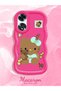 Oppo A60 Compatible Case Camera Protector Red Silicone Couple Phone Case Kitty Pattern - 2