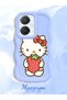 Vivo Y27 Compatible Case Camera Protector Blue Silicone Couple Phone Case Kitty Pattern - 2