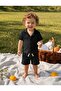 Cotton Waffle Fabric Shirt with Buttons, Summer Shorts Set, Ages 1-5