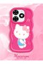 Tecno Spark 20 Compatible Case Camera Protector Red Silicone Couple Phone Case Kitty Pattern - 2