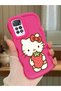 Redmi Note 11 Pro 5g Compatible Case with Camera Protector Red Silicone Couple Phone Case Kitty Pattern