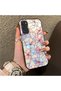 Samsung Galaxy S20 Fe Compatible Silicone Edge Hard Back Case Couple Phone Case with Floral Pattern - 3