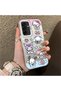 Samsung Galaxy A26 Compatible Silicone Edge Hard Back Case Couple Phone Case with Cartoon Pattern - 3