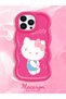 iPhone 13 Pro Compatible Case with Camera Protector Red Silicone Couple Phone Case Kitty Pattern - 2