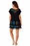 Ethnic Patterned Tassel Detailed Short Pareo Beach Dress – Standard Size - 2