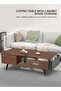 100*50*45cm Coffee Table With Storage Space Simple Installation Living Room Table With Double Layer Home Sofa Centre Table - 5