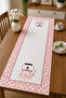 40X140Cm Woven Stain Resistant Printed Thai Feather Fabric Table Cloth Decorative Runner Washable - 2